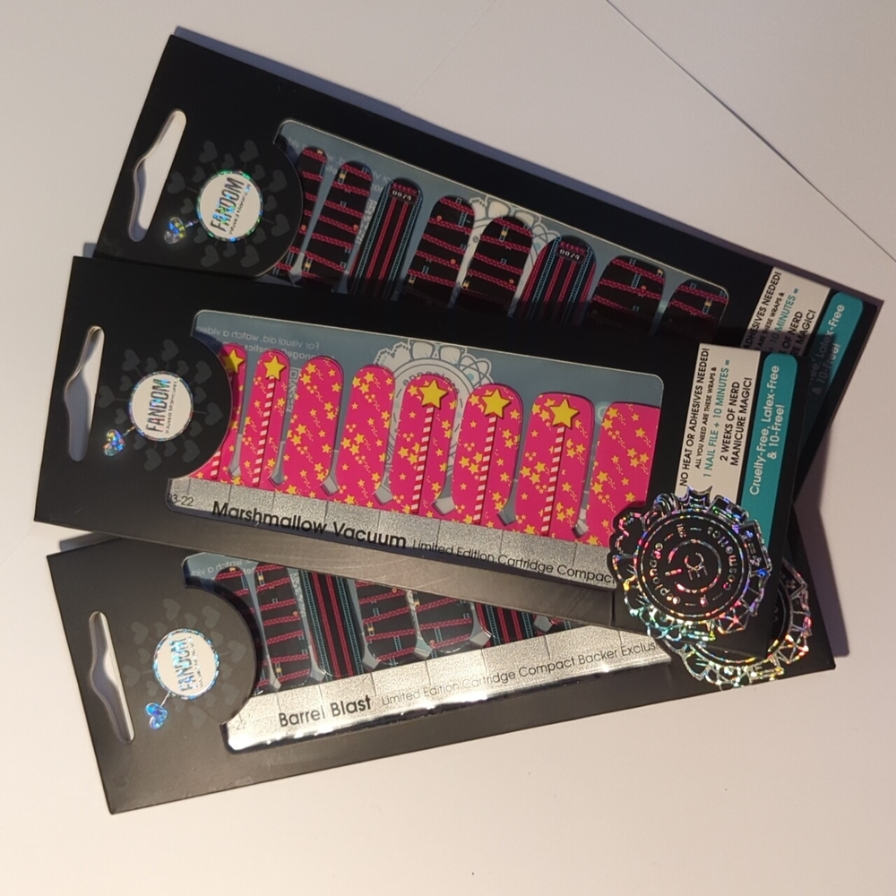 Espionage cosmetics nail wraps limited edition Nintendo designs